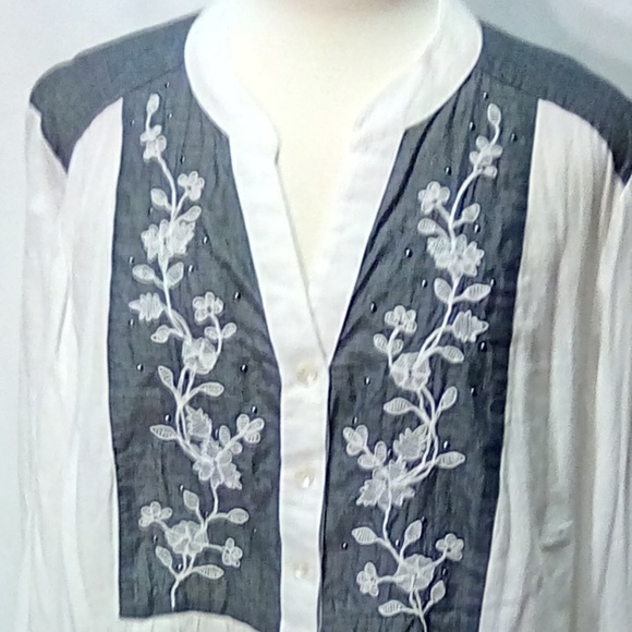 Style & Company Size 2X Embroidered Blouse - Picture 2 of 8